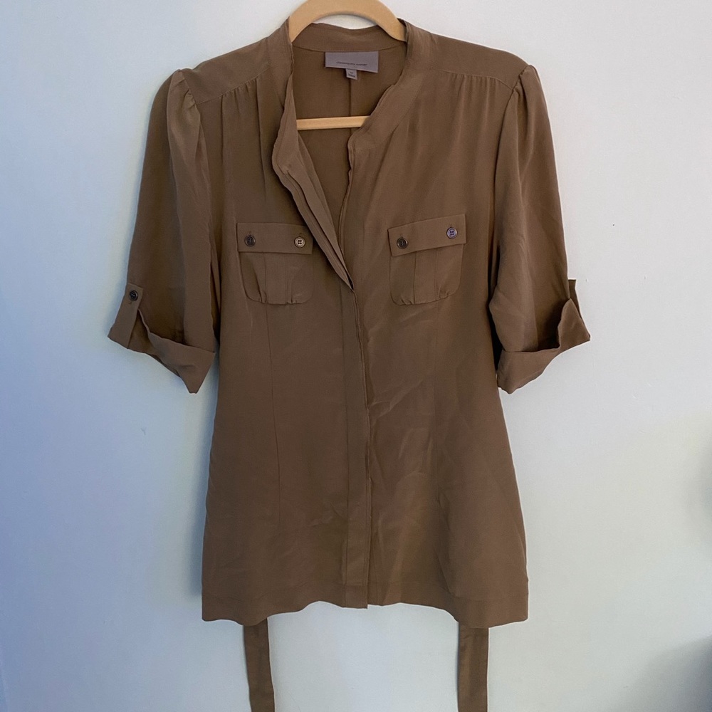 Silky button down blouse